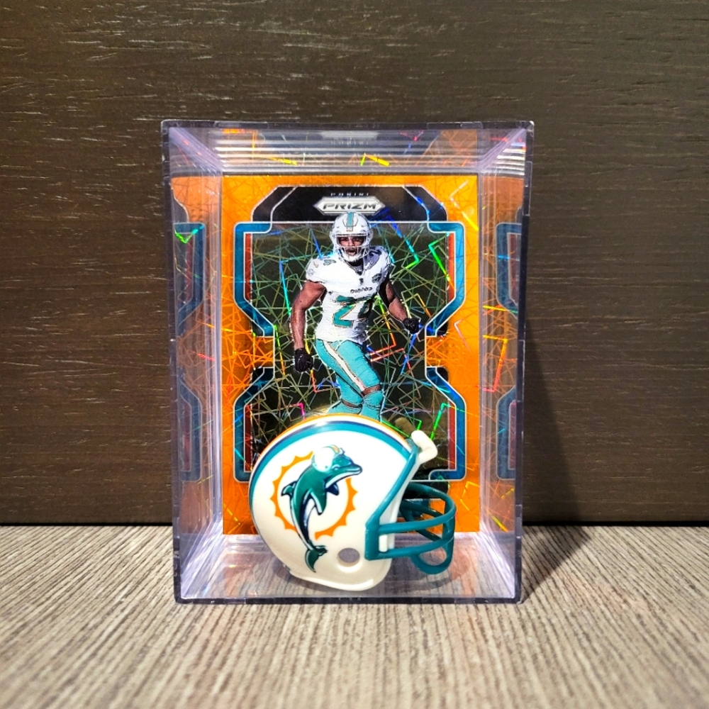 Byron Jones Miami Dolphins Mini Helmet Football Sports Box